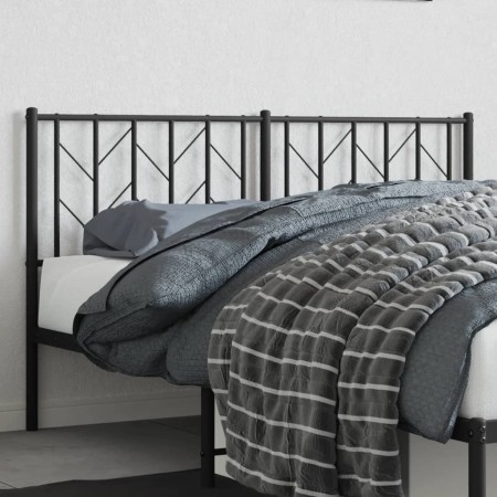 vidaXL Kopfteil Metall Schwarz 150 cm