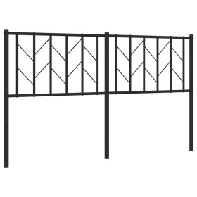 vidaXL Kopfteil Metall Schwarz 150 cm
