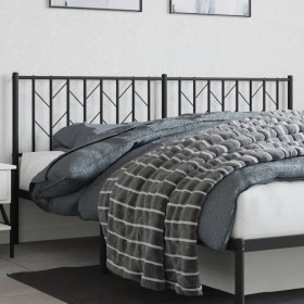 vidaXL Kopfteil Metall Schwarz 180 cm
