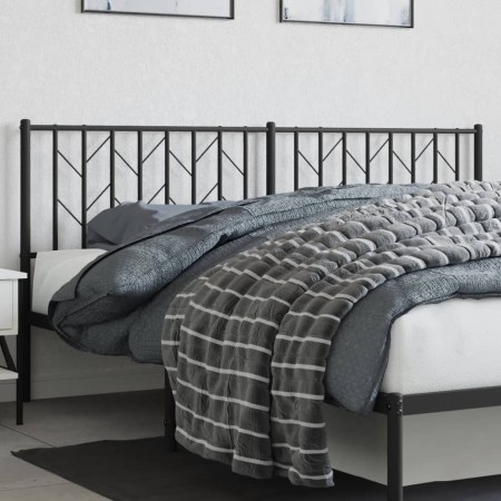 vidaXL Kopfteil Metall Schwarz 180 cm