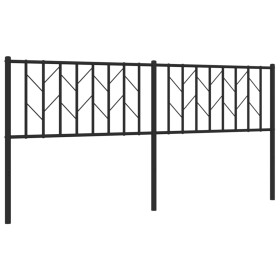 vidaXL Kopfteil Metall Schwarz 180 cm