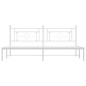vidaXL Bettgestell mit Kopfteil Metall Weiß 193x203 cm vidaXL Bettgestell mit Kopfteil Metall Weiß 193x203 cm