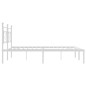 vidaXL Bettgestell mit Kopfteil Metall Weiß 193x203 cm vidaXL Bettgestell mit Kopfteil Metall Weiß 193x203 cm