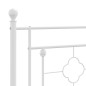vidaXL Bettgestell mit Kopfteil Metall Weiß 193x203 cm vidaXL Bettgestell mit Kopfteil Metall Weiß 193x203 cm
