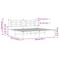 vidaXL Bettgestell mit Kopfteil Metall Weiß 193x203 cm vidaXL Bettgestell mit Kopfteil Metall Weiß 193x203 cm