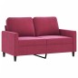 vidaXL 2-Sitzer-Sofa Weinrot 120 cm Samt vidaXL 2-Sitzer-Sofa Weinrot 120 cm Samt