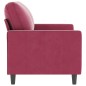 vidaXL 2-Sitzer-Sofa Weinrot 120 cm Samt vidaXL 2-Sitzer-Sofa Weinrot 120 cm Samt