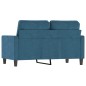 vidaXL 2-Sitzer-Sofa Blau 120 cm Samt vidaXL 2-Sitzer-Sofa Blau 120 cm Samt