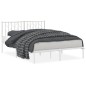 vidaXL Bettgestell mit Kopfteil Metall Weiß 140x190 cm vidaXL Bettgestell mit Kopfteil Metall Weiß 140x190 cm