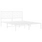 vidaXL Bettgestell mit Kopfteil Metall Weiß 140x190 cm vidaXL Bettgestell mit Kopfteil Metall Weiß 140x190 cm