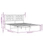 vidaXL Bettgestell mit Kopfteil Metall Weiß 140x190 cm vidaXL Bettgestell mit Kopfteil Metall Weiß 140x190 cm
