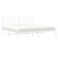vidaXL Bettgestell mit Kopfteil Metall Weiß 193x203 cm vidaXL Bettgestell mit Kopfteil Metall Weiß 193x203 cm