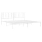 vidaXL Bettgestell mit Kopfteil Metall Weiß 193x203 cm vidaXL Bettgestell mit Kopfteil Metall Weiß 193x203 cm