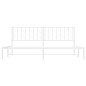 vidaXL Bettgestell mit Kopfteil Metall Weiß 193x203 cm vidaXL Bettgestell mit Kopfteil Metall Weiß 193x203 cm