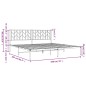 vidaXL Bettgestell mit Kopfteil Metall Weiß 193x203 cm vidaXL Bettgestell mit Kopfteil Metall Weiß 193x203 cm