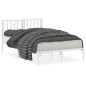 vidaXL Bettgestell mit Kopfteil Metall Weiß 120x200 cm vidaXL Bettgestell mit Kopfteil Metall Weiß 120x200 cm