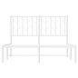 vidaXL Bettgestell mit Kopfteil Metall Weiß 120x200 cm vidaXL Bettgestell mit Kopfteil Metall Weiß 120x200 cm