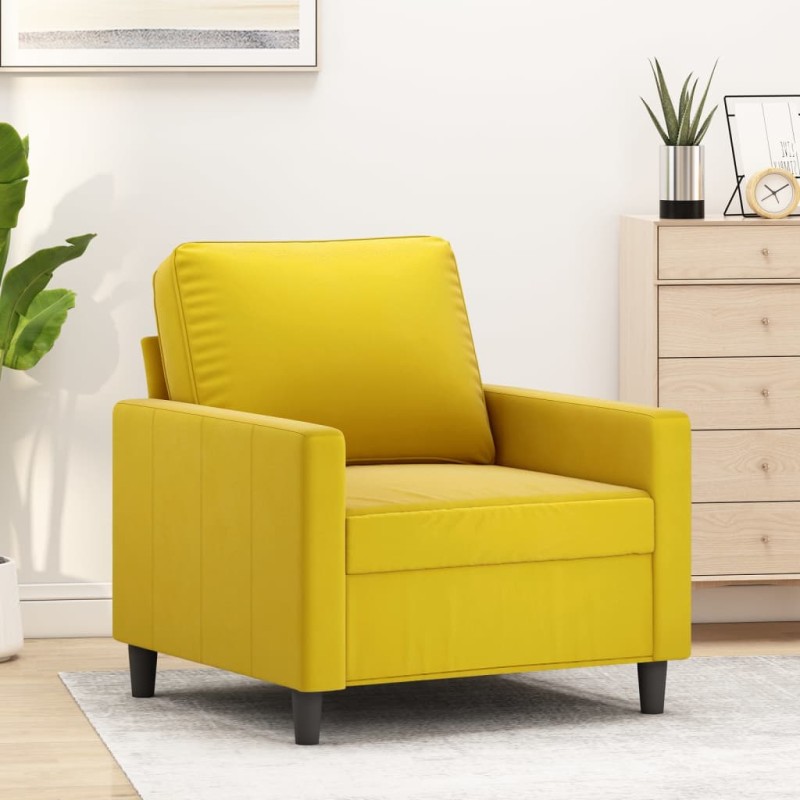 vidaXL Sessel Gelb 60 cm Samt vidaXL Sessel Gelb 60 cm Samt