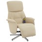 vidaXL Massagesessel mit Fußteil Creme Stoff vidaXL Massagesessel mit Fußteil Creme Stoff