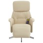 vidaXL Massagesessel mit Fußteil Creme Stoff vidaXL Massagesessel mit Fußteil Creme Stoff