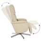 vidaXL Massagesessel mit Fußteil Creme Stoff vidaXL Massagesessel mit Fußteil Creme Stoff