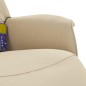 vidaXL Massagesessel mit Fußteil Creme Stoff vidaXL Massagesessel mit Fußteil Creme Stoff