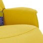 vidaXL Massagesessel mit Fußteil Hellgelb Stoff vidaXL Massagesessel mit Fußteil Hellgelb Stoff