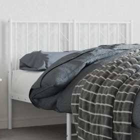 vidaXL Kopfteil Metall Weiß 120 cm