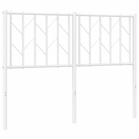 vidaXL Kopfteil Metall Weiß 120 cm