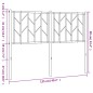 vidaXL Kopfteil Metall Weiß 120 cm vidaXL Kopfteil Metall Weiß 120 cm