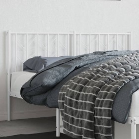 vidaXL Kopfteil Metall Weiß 150 cm