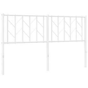 vidaXL Kopfteil Metall Weiß 150 cm