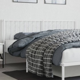 vidaXL Kopfteil Metall Weiß 180 cm