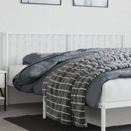 vidaXL Kopfteil Metall Weiß 180 cm