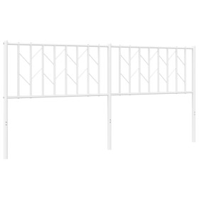 vidaXL Kopfteil Metall Weiß 180 cm