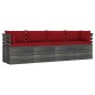 vidaXL Garten-Palettensofa 4-Sitzer mit Kissen Kiefer Massivholz vidaXL Garten-Palettensofa 4-Sitzer mit Kissen Kiefer Massivholz