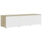 vidaXL TV-Schrank Weiß und Sonoma-Eiche 120x34x30 cm Holzwerkstoff vidaXL TV-Schrank Weiß und Sonoma-Eiche 120x34x30 cm Holzwerkstoff