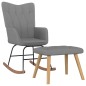vidaXL Schaukelsessel mit Hocker Dunkelgrau Stoff vidaXL Schaukelsessel mit Hocker Dunkelgrau Stoff