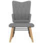 vidaXL Schaukelsessel mit Hocker Dunkelgrau Stoff vidaXL Schaukelsessel mit Hocker Dunkelgrau Stoff