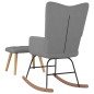 vidaXL Schaukelsessel mit Hocker Dunkelgrau Stoff vidaXL Schaukelsessel mit Hocker Dunkelgrau Stoff
