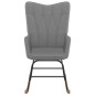 vidaXL Schaukelsessel mit Hocker Dunkelgrau Stoff vidaXL Schaukelsessel mit Hocker Dunkelgrau Stoff
