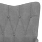vidaXL Schaukelsessel mit Hocker Dunkelgrau Stoff vidaXL Schaukelsessel mit Hocker Dunkelgrau Stoff