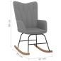 vidaXL Schaukelsessel mit Hocker Dunkelgrau Stoff vidaXL Schaukelsessel mit Hocker Dunkelgrau Stoff