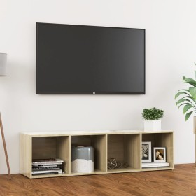 vidaXL TV-Schrank Sonoma-Eiche 142,5x35x36,5 cm Holzwerkstoff