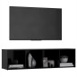 vidaXL TV-Schrank Schwarz 142,5x35x36,5 cm Holzwerkstoff vidaXL TV-Schrank Schwarz 142,5x35x36,5 cm Holzwerkstoff