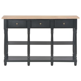 vidaXL Konsolentisch Schwarz 120x30x76 cm MDF