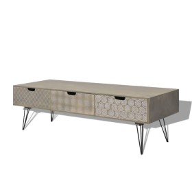 vidaXL TV-Schrank mit 3 Schubladen 120x40x36 cm Grau