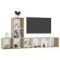 vidaXL 3-tlg. TV-Schrank-Set Weiß Sonoma-Eiche Holzwerkstoff vidaXL 3-tlg. TV-Schrank-Set Weiß Sonoma-Eiche Holzwerkstoff