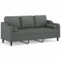vidaXL 3-Sitzer-Sofa mit Zierkissen Dunkelgrau 180 cm Stoff vidaXL 3-Sitzer-Sofa mit Zierkissen Dunkelgrau 180 cm Stoff