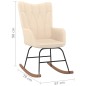vidaXL Schaukelstuhl Creme Stoff vidaXL Schaukelstuhl Creme Stoff